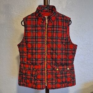 Plaid Red Women's Vest